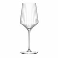 Weinglas 500 ml 24 cm aus transparentem Glas mit Rillen Stielglas