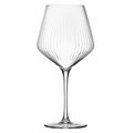 Weinglas 500 ml 23 cm aus transparentem Glas mit Rillenstruktur für Rotwein